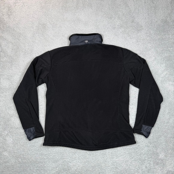 Mountain Hardwear Womens Black Full Zip Fleece Jacket Outdoor L Mock Neck Hiking - Picture 2 of 13